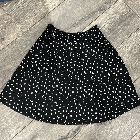 • Reiss • Rosalia Polka Dot Black White Mini Skirt US 2 Women’s Zip Back - Picture 2 of 6